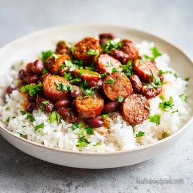 Red Beans and Rice with Andouille Sausage: Smoky and Tender