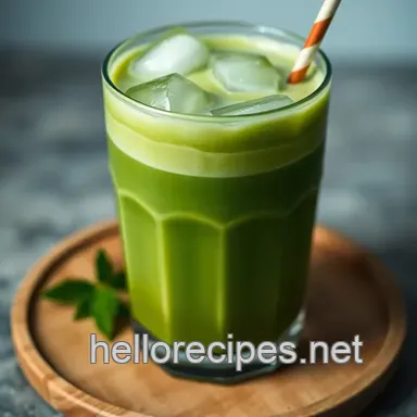 Refreshing Iced Matcha Latte Recipe: Easy Homemade Green Tea Treat Recipe Card