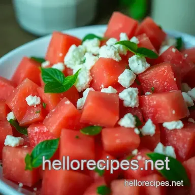 My Go-To Watermelon Feta Mint Salad: Fresh, Juicy & Perfect for Summer Recipe Card