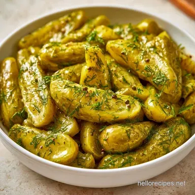 20-Minute Refrigerator Dill Pickles Recipe Card