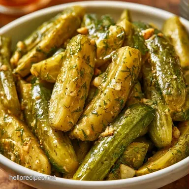 20-Minute Fridge Dill Pickles Recipe Card