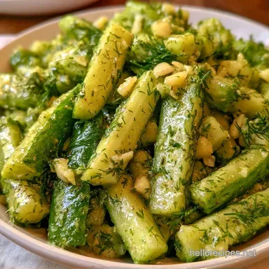 Refrigerator Dill Pickles in 20 Minutes Recipe Card