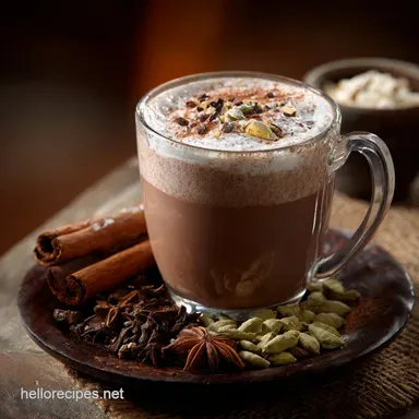 SuperRich WholeSpice ChaiSpiced Hot Chocolate Recipe Recipe Card