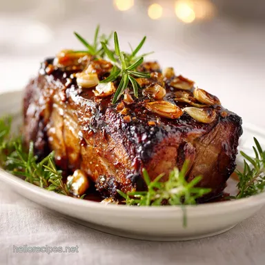 Roast Lamb Easter Dinner for 7 Servings Recipe Card