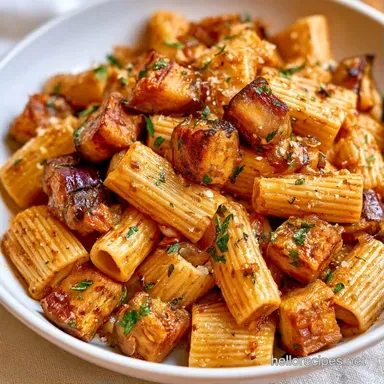 Roasted Eggplant Pasta Recipe Card
