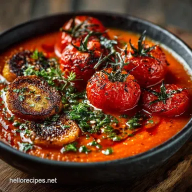 The Best Homemade Tomato Soup Recipe from Scratch Roasting Tomatoes Recipe Card