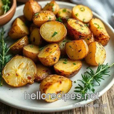 Delicious Roasted Garlic Potatoes with Herbs & Veggies: An Easy Comfort Food! Recipe Card