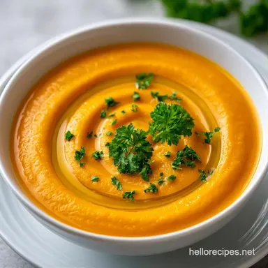Roasted Garlic Vegetable Soup: Velvety Recipe Card