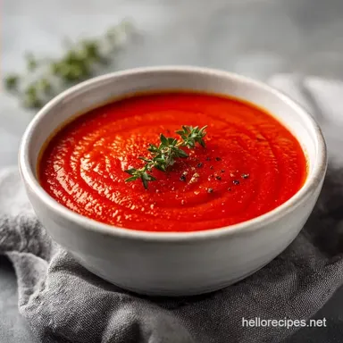 Roasted Red Pepper Soup: Velvety