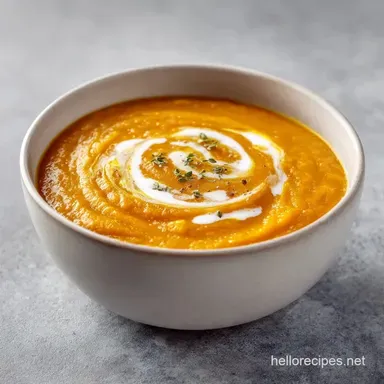 Roasted Vegetable Soup for 4 Servings Recipe Card