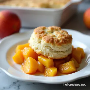 The Best Georgia Peach Cobbler with Buttermilk Biscuits