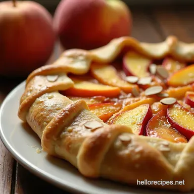 Summer Baking Rustic Peach Almond Galette Recipe Recipe Card