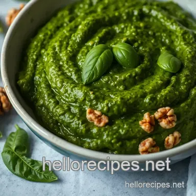 Easy & Rustic pesto recipe with walnuts: My Family’s Favourite Sauce Recipe Card