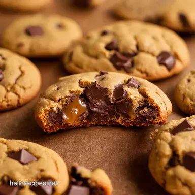 Salted Caramel Chocolate Chunk Cookies Tasty Baking Bliss Recipe Card