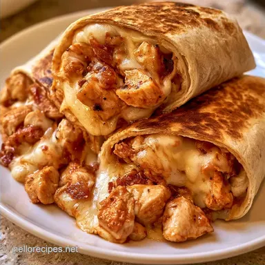 Cheesy Garlic Chicken Wraps in 24 Min