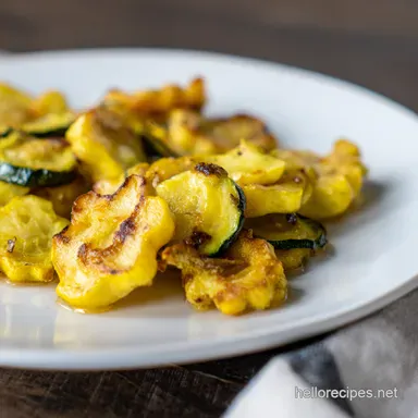 Saut&eacute;ed Patty Pan Squash A Brown Butter Delight Recipe Card