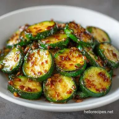 Saut&eacute;ed Zucchini with Garlic (15 Min) Recipe Card