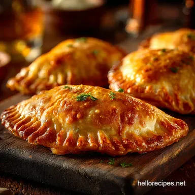 Beef Cheese Empanadas Savory Handheld Fiesta Recipe Card