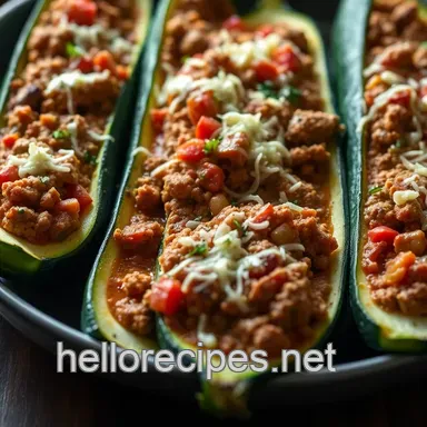 Irresistible Stuffed Zucchini Recipes: Savory Italian Zucchini Boats Recipe Card