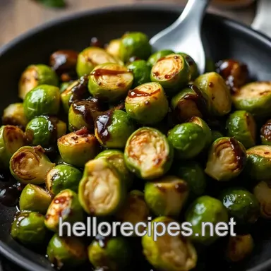 Easy Savory Brussels Sprouts Recipe with Balsamic Glaze Recipe Card