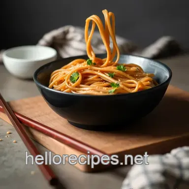 Savory Soba Noodles Recipe with Sesame-Ginger Sauce | Easy & Delicious Recipe Card