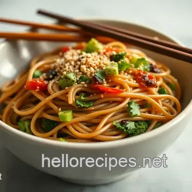 Savory Soba Noodles Recipe with Sesame-Ginger Sauce | Easy & Delicious