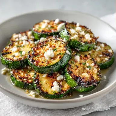 Seared Zucchini Feta in 20 Minutes Recipe Card