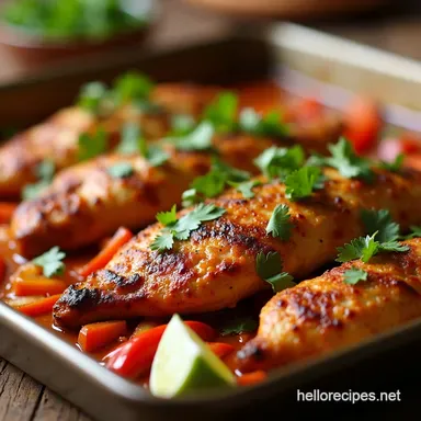 Sheet Pan Chicken Fajitas Easy Weeknight Winner Recipe Card