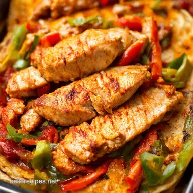 Easy Sheet Pan Chicken Fajitas TexMex Ready in 35 Recipe Card