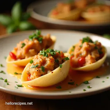 Shell Shockingly Good seafood stuffed shells Recipe Card