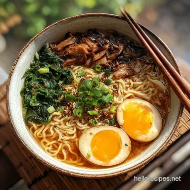 Shoyu Ramen Noodles for 4 Servings Recipe Card