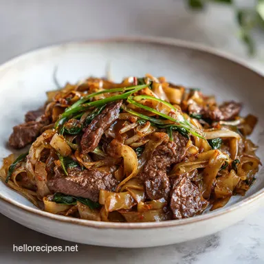 Flat Rice Noodles with Velvet Beef Ultimate Wok Chow Fun Recipe Card