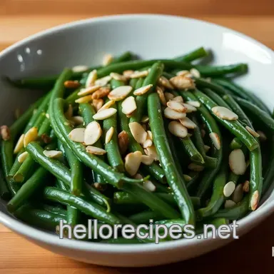 Simply Elegant Green Beans Almondine: A Family Favorite! Recipe Card