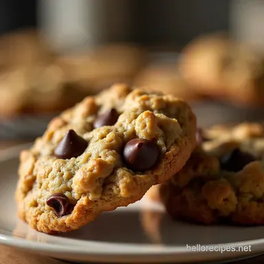 Skinny Oatmeal Chocolate Chip Cookies The Best Chewy LowCalorie Treat Recipe Card