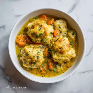 Slow Cooker Chicken and Dumplings with Savory Chicken Thighs Recipe Card