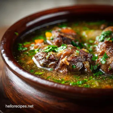 Oxtail Soup: The Ultimate Slow-Simmered Hearty Classic Recipe Card