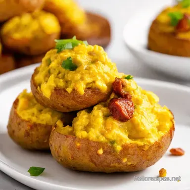 Vegan Smashed Potato Bites with Chorizo Aioli Recipe Card