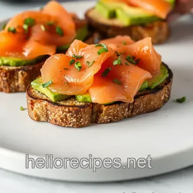 Smoked Salmon Avocado Toast Recipe: Level Up Your Brunch! Recipe Card
