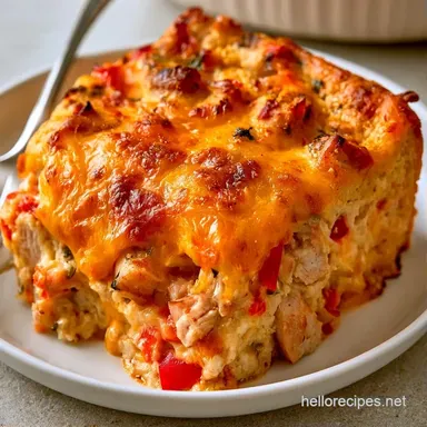 Turkey Breakfast Bake with Cheddar Recipe Card