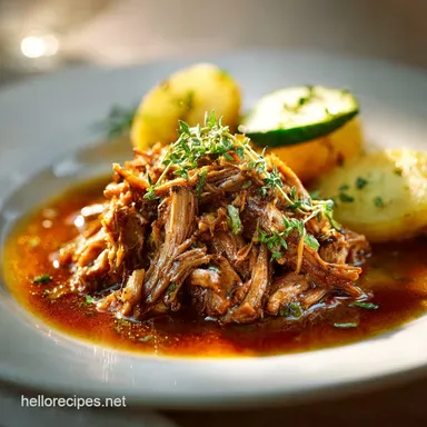 Smoky CiderBraised Pulled Pork The Best CrockPot Recipes for Two Recipe Card