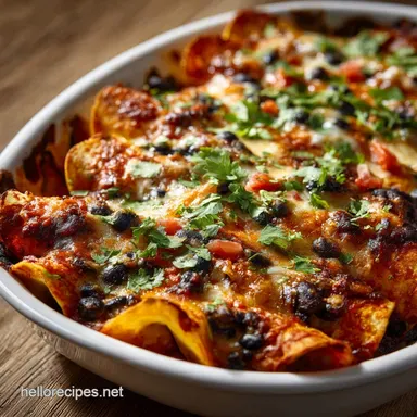 Autumn Comfort Smoky Pumpkin Black Bean Enchiladas Recipe Card