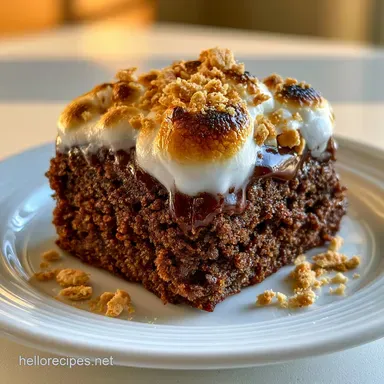 Smores Chocolate Cake for 16 Pieces Recipe Card