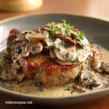 Smothered Pork Chops in Creamy Mushroom Sauce FoolProof Tender