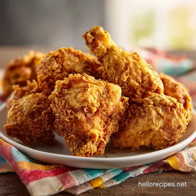Oven Fried Chicken with Buttermilk Crust for 5 Servings Recipe Card