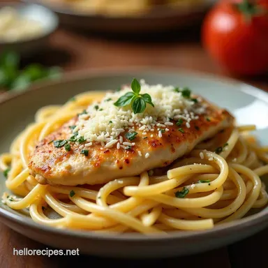 The Ultimate Speedy Garlic Parmesan Chicken Pasta Recipe Recipe Card