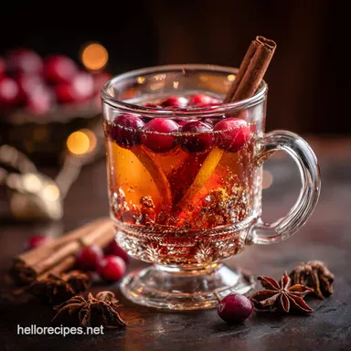 Spiced Cranberry Hot Toddy Cozy Winter Cocktails Easy Syrup Recipe Recipe Card