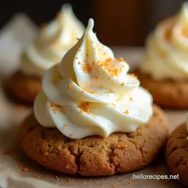 Chewy Ginger Molasses Sandwich Cookies with Buttercream Recipe Card