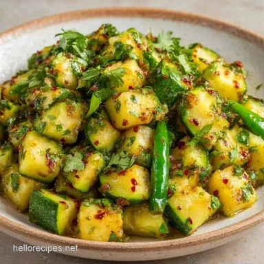 Spiced Indian Zucchini in 20 Minutes Recipe Card
