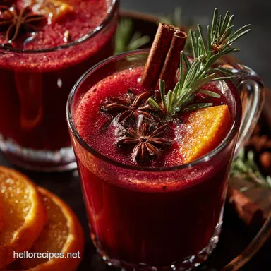 Non Alcoholic Christmas Punch: The Spiced, Crimson Cheer Mocktail Recipe Recipe Card