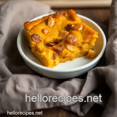 Pumpkin Pie Bread Pudding Recipe: Autumn Comfort Baking Recipe Card